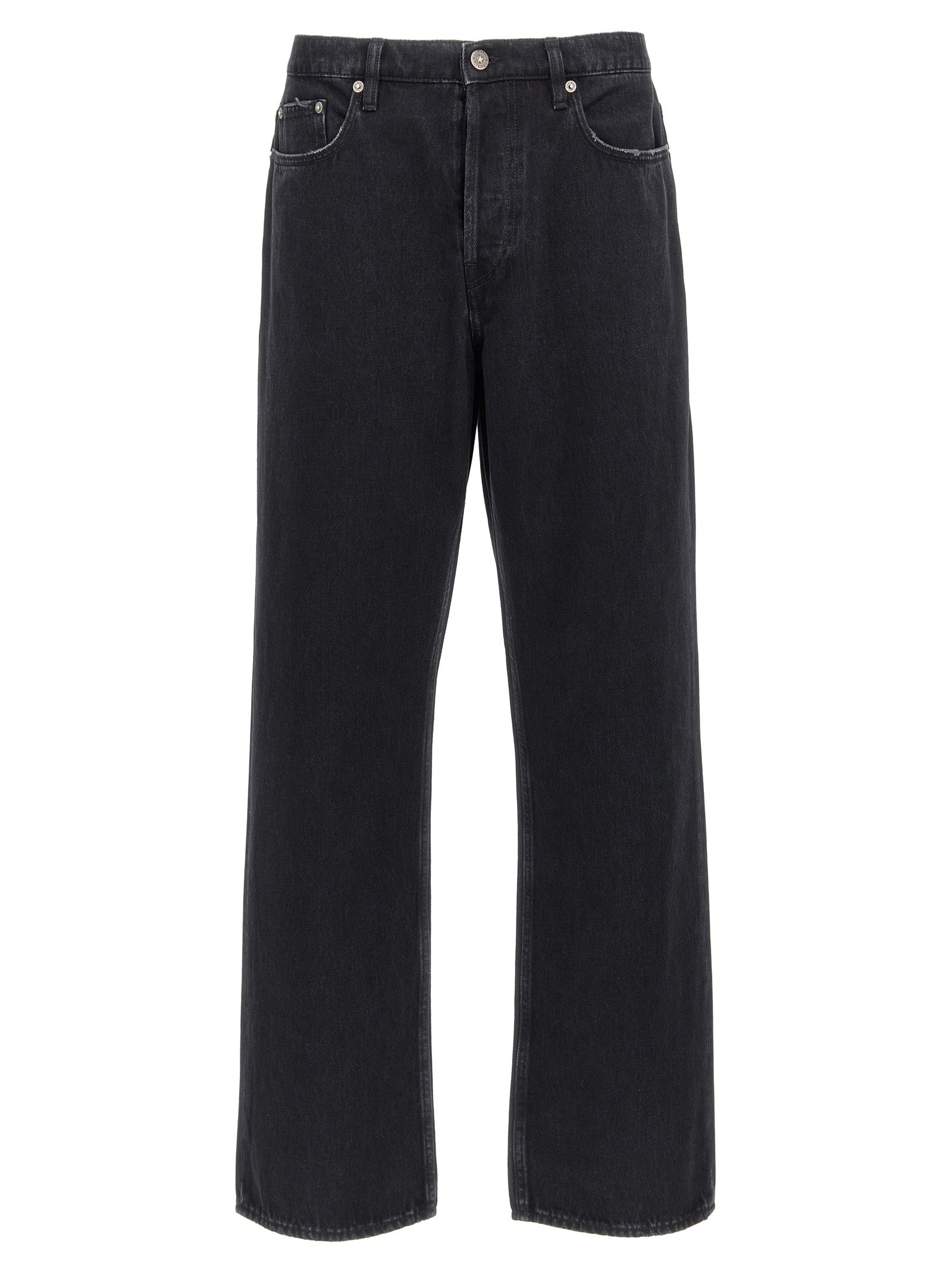 Golden Goose Black Cotton Straight-Leg Jeans