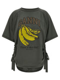 Ganni Gray Organic Cotton Sportswear