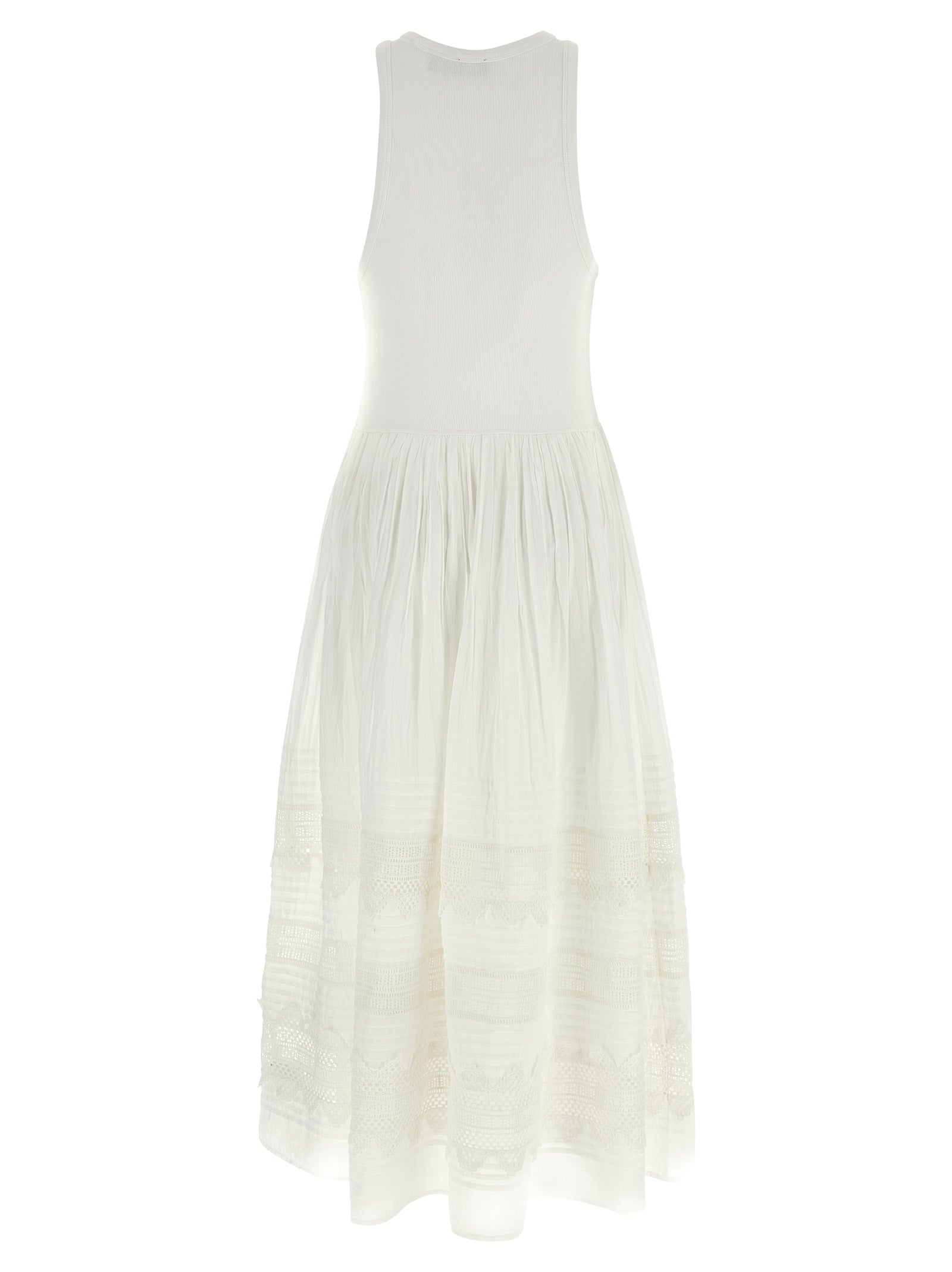 Polo Ralph Lauren White Cotton Midi Dress