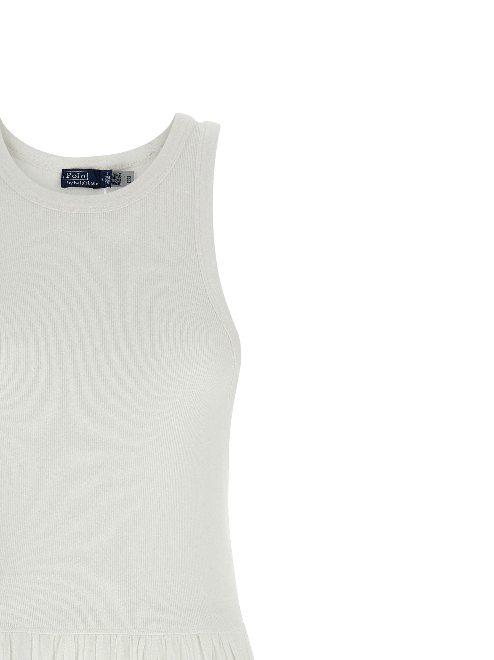 Polo Ralph Lauren White Cotton Midi Dress