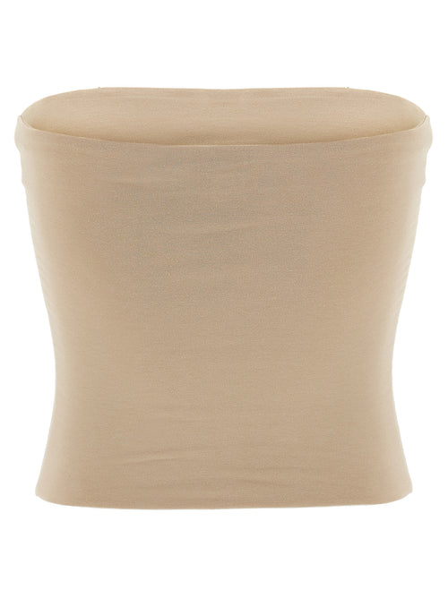 Brunello Cucinelli Beige Cotton Sleeveles T-Shirt
