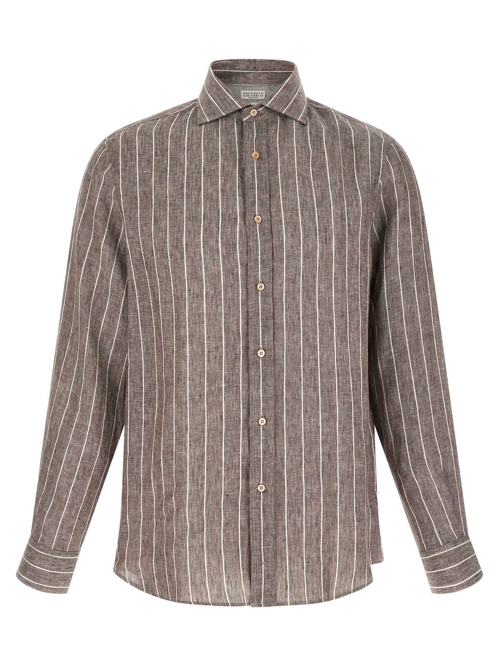 Brunello Cucinelli Brown Linen Blouse