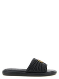 PINKO Black Lambskin Slides