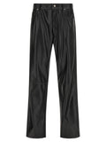 MM6 Maison Margiela Black Polyester Casual Pants