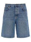 Off-White Blue Cotton Bermuda Shorts