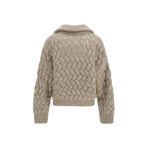 Brunello Cucinelli Beige Wool Oves Aries Cardigan