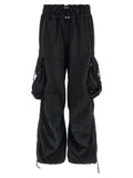 The Attico Black Cotton Cargo Pants