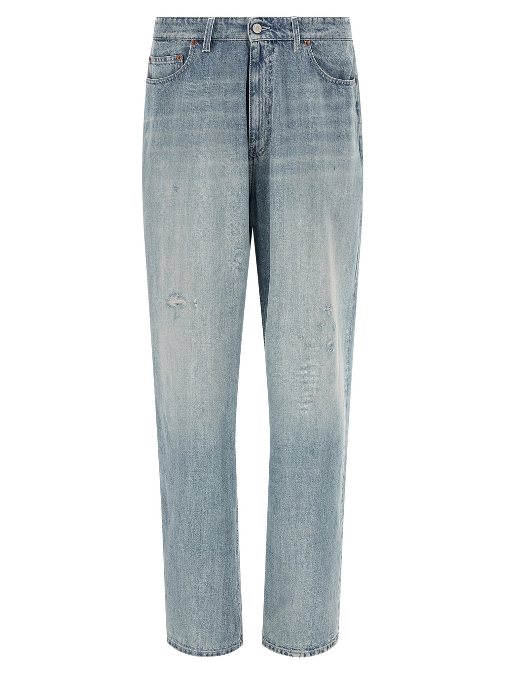 MM6 Maison Margiela Blue Cotton Straight-Leg Jeans