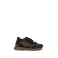 Brunello Cucinelli Black Calf Leather Bos Taurus Athletic Sneakers