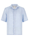 Brunello Cucinelli Blue Linen Blouse