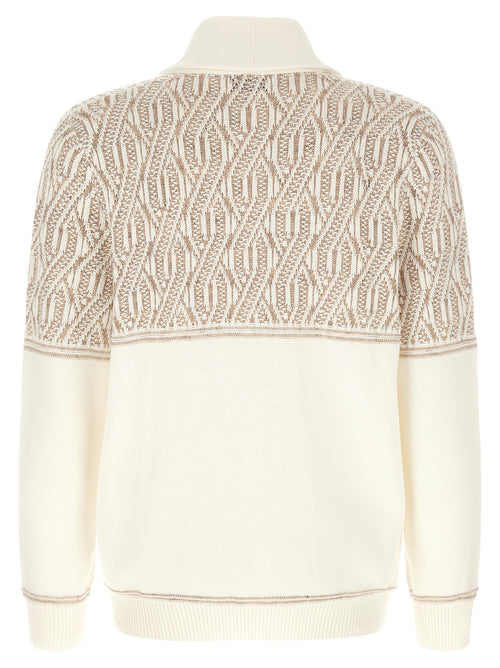 Brunello Cucinelli Beige Cotton Cardigan