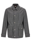 Brunello Cucinelli Gray Virgin Wool Full-Length Jacket