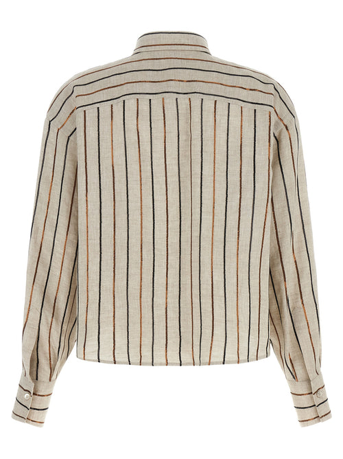 Brunello Cucinelli Beige Linen Blouse