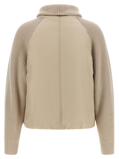 Brunello Cucinelli Beige Cotton Full-Length Jacket