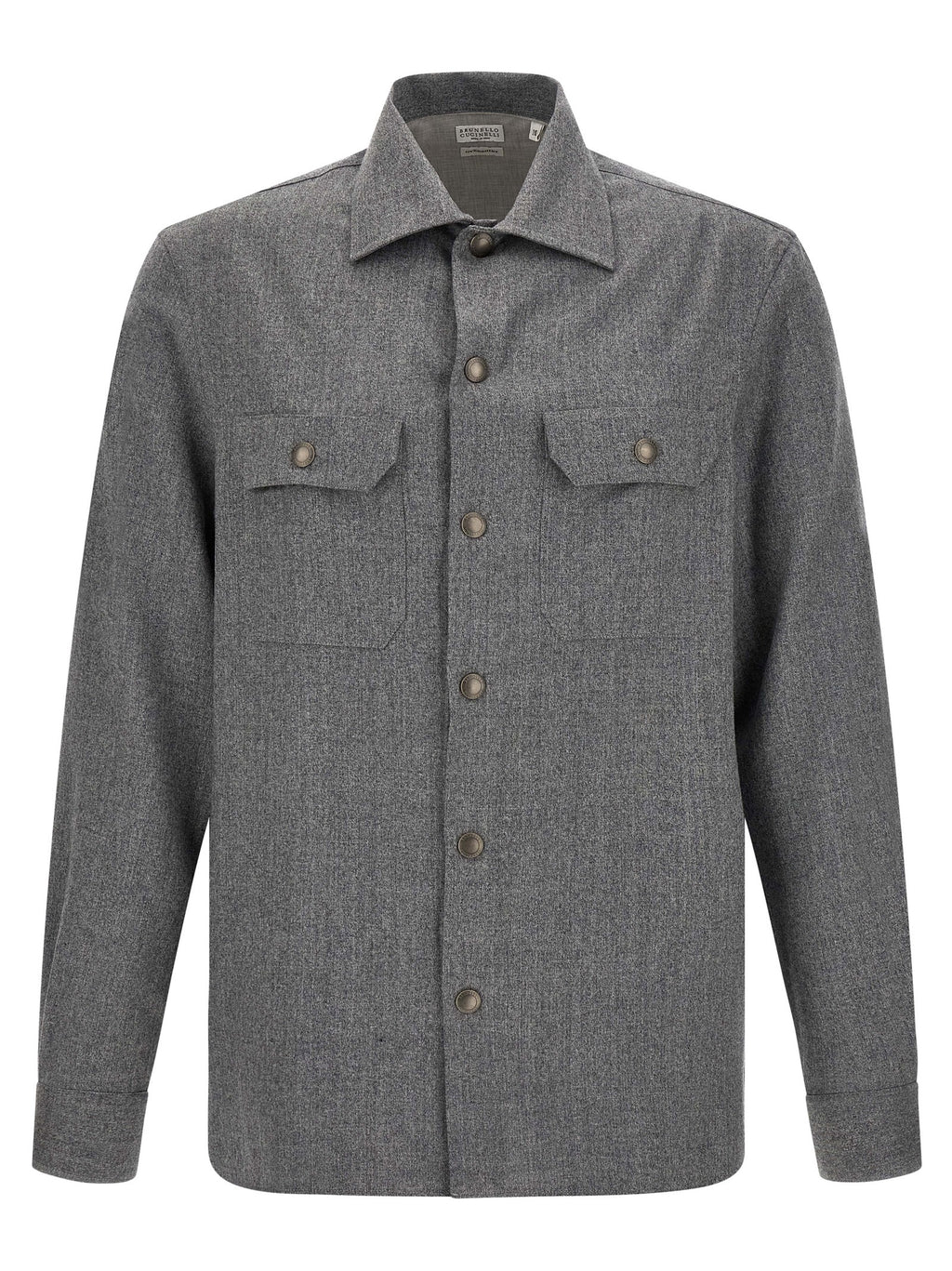 Brunello Cucinelli Gray Virgin Wool Blouse