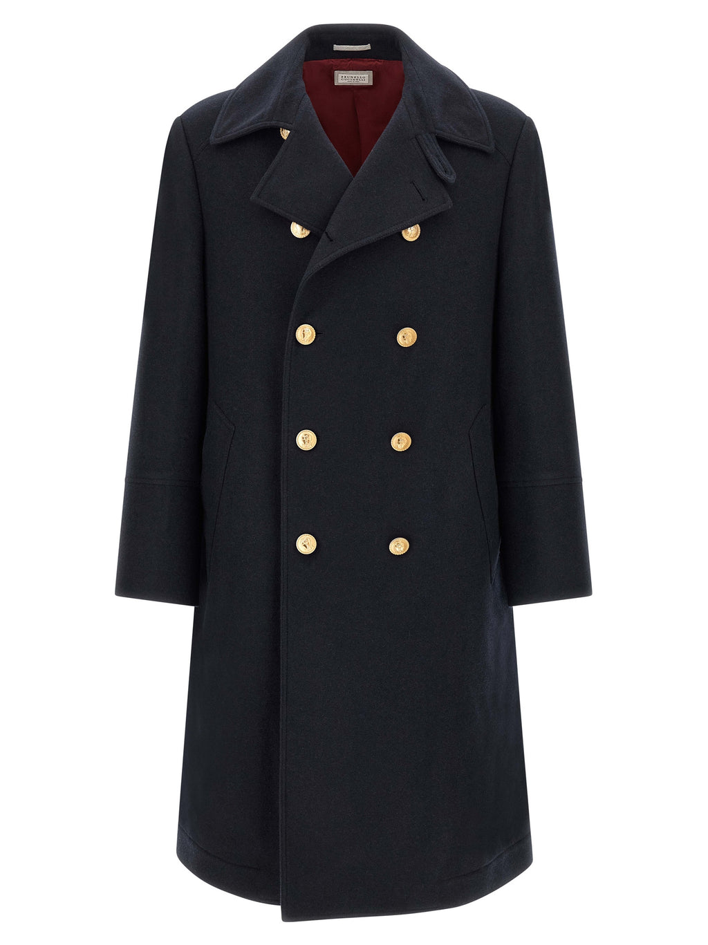 Brunello Cucinelli Blue Cashmere Coat