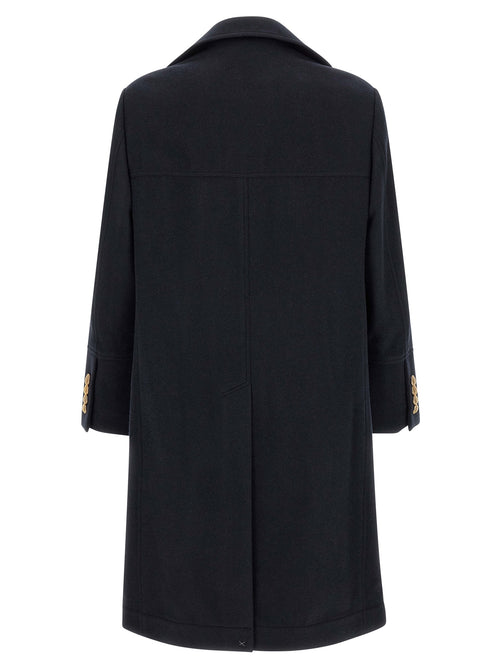 Brunello Cucinelli Blue Cashmere Coat