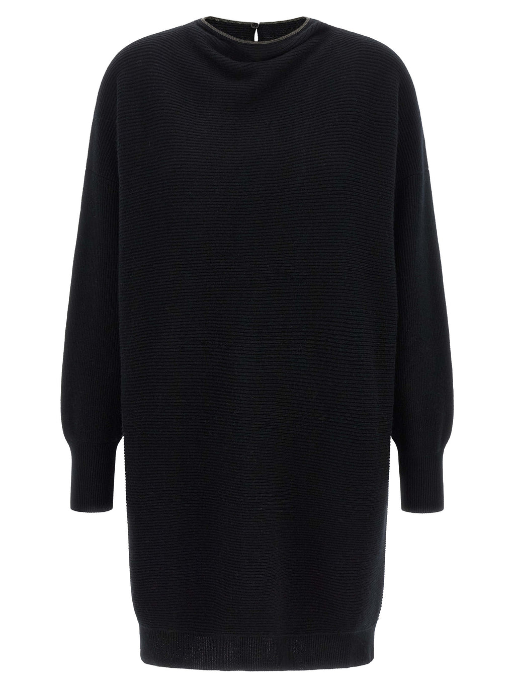 Brunello Cucinelli Black Virgin Wool Short Dress