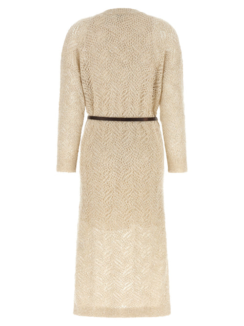Brunello Cucinelli Beige Polyamide Midi Dress