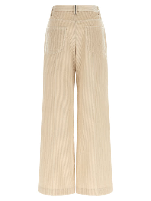 Brunello Cucinelli Beige Cotton Casual Pants