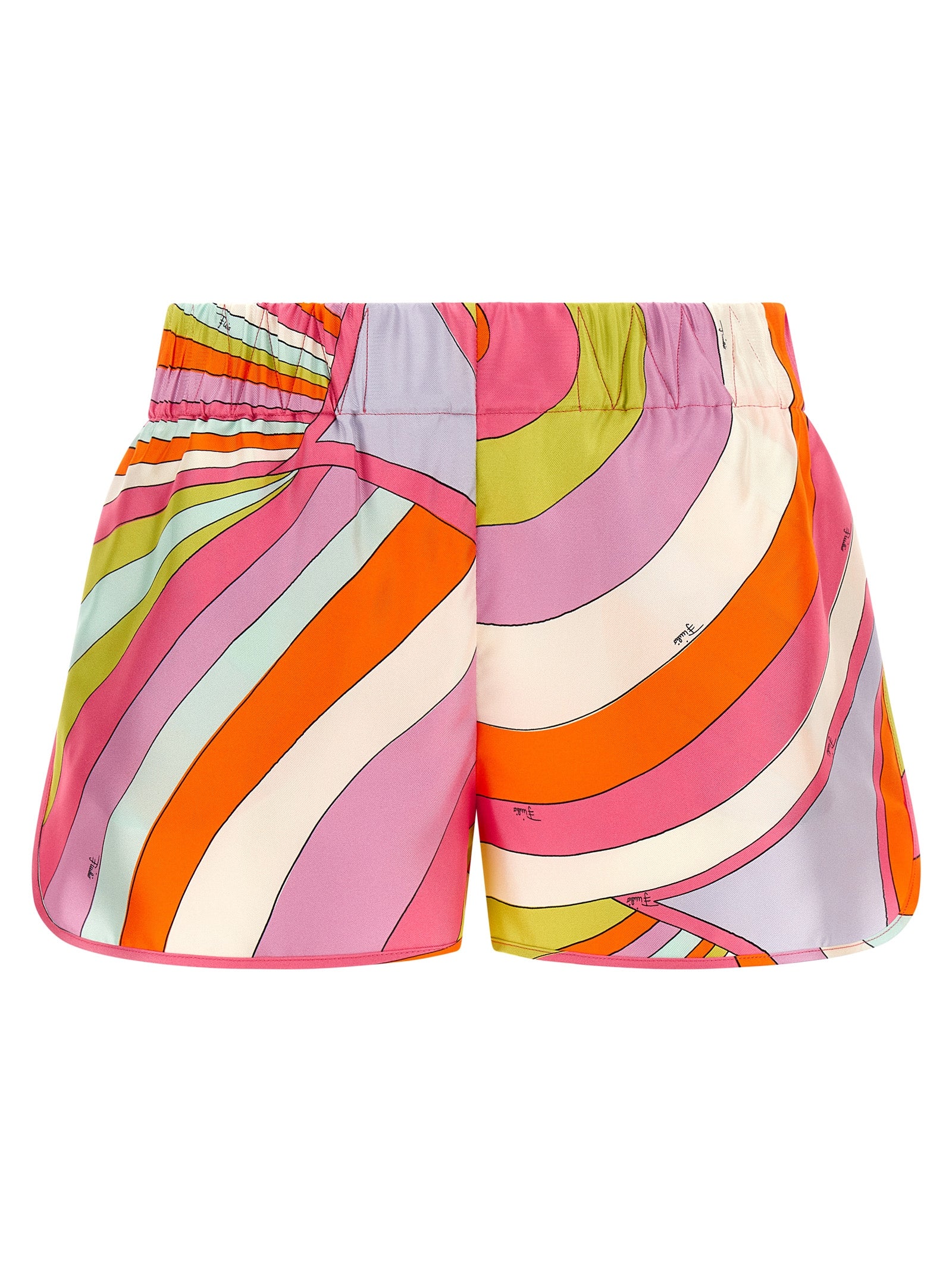 Emilio Pucci Multicolor Silk Bermuda Shorts