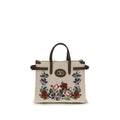 Valentino Garavani Beige Linen Shoulder Bag