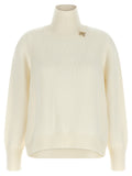 Fabiana Filippi White Virgin Wool Cardigan