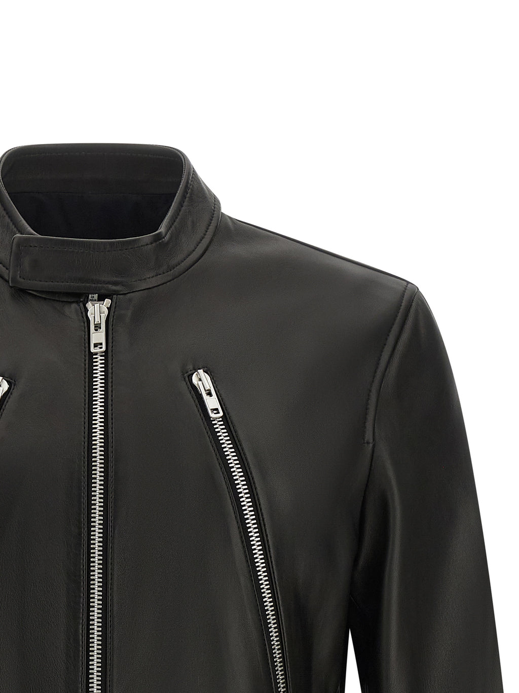 Maison Margiela Black Lamb Leather Leather Jacket