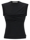 Alexander Wang Black Cotton Sleeveles T-Shirt