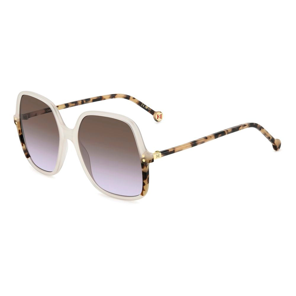 Carolina Herrera Beige Acetate Sunglasses