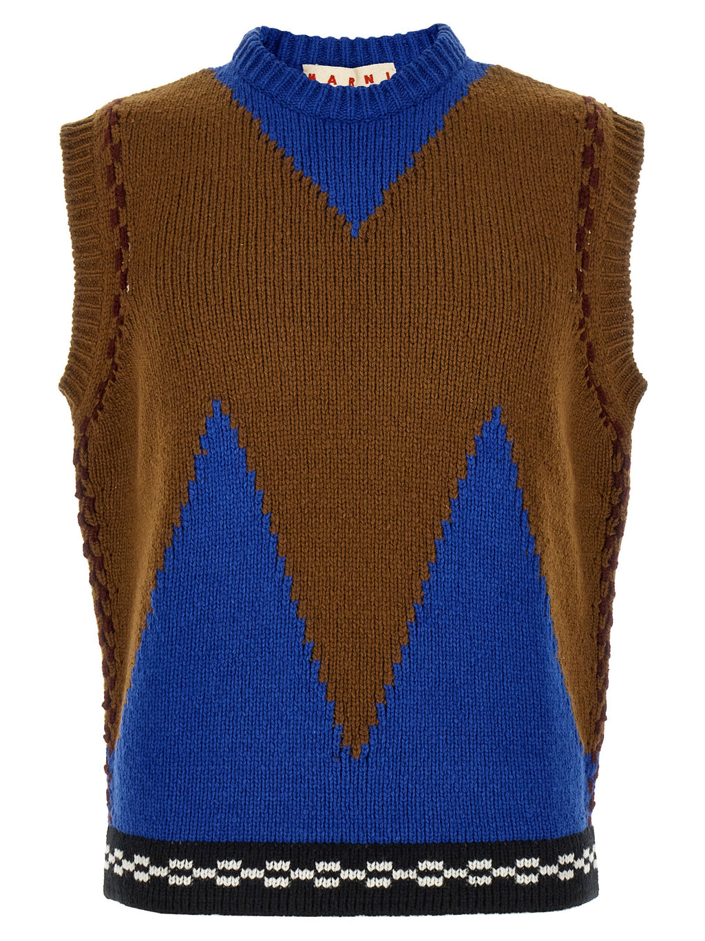 Marni Multicolor Wool Sleeveles Sweater