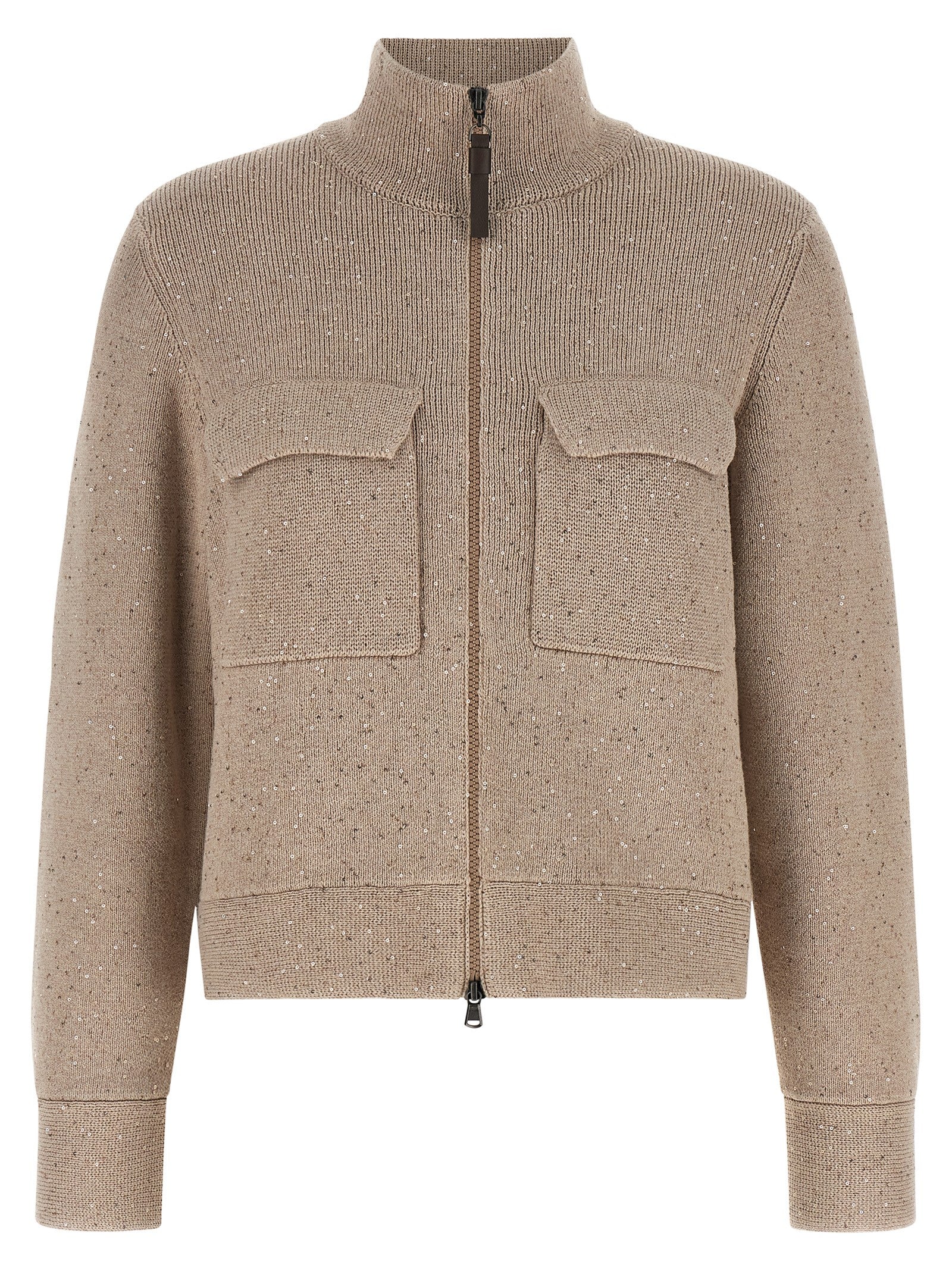 Brunello Cucinelli Beige Cotton Cardigan