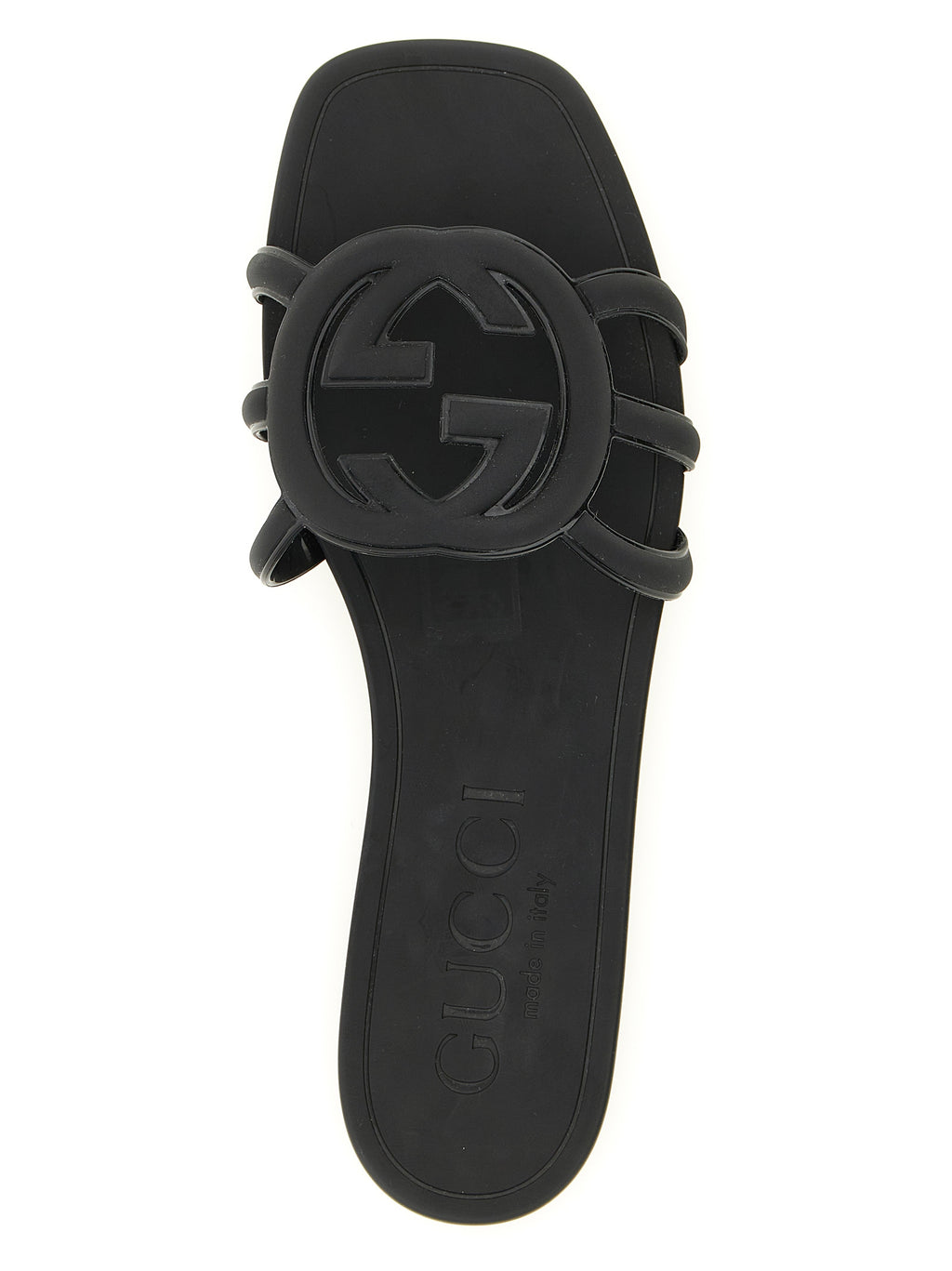 Gucci Black Rubber Slides