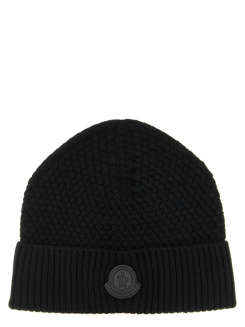 Moncler Black Leather Beanie