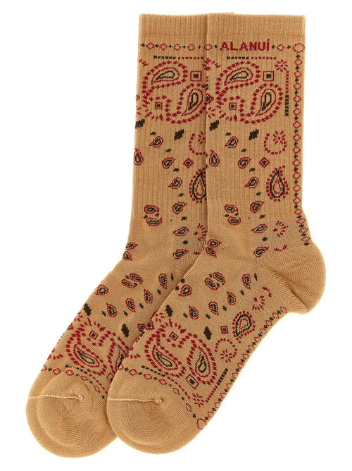 Alanui Beige Cotton Socks
