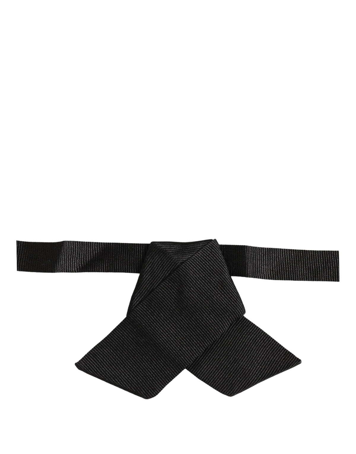 Dolce & Gabbana Herren Schwarz 100% Seide Verstellbar Hals Papillon Schleife Krawatte