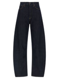 Agolde Blue Cotton High-Waisted Jean