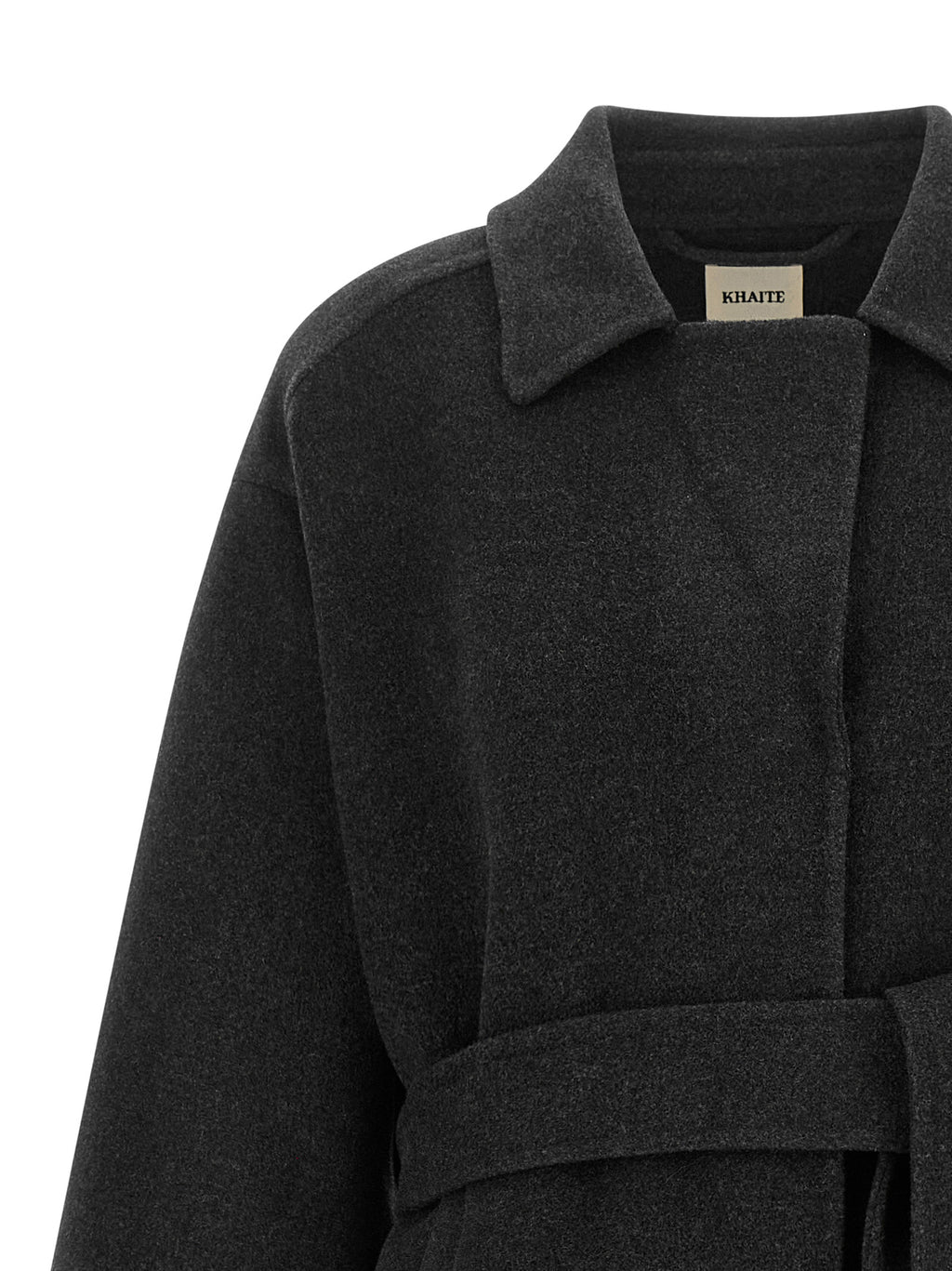 Khaite Gray Wool Full-Length Jacket