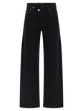 Agolde Black Cotton Relaxed Fit Jeans