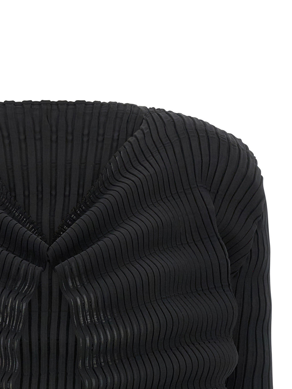 Issey Miyake Black Polyester Cardigan