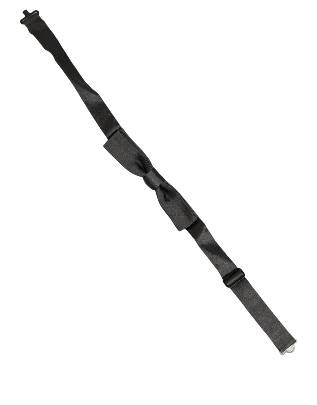 Dolce & Gabbana Herren Schwarze Fliege aus 100% Seide mit verstellbarem Halsband