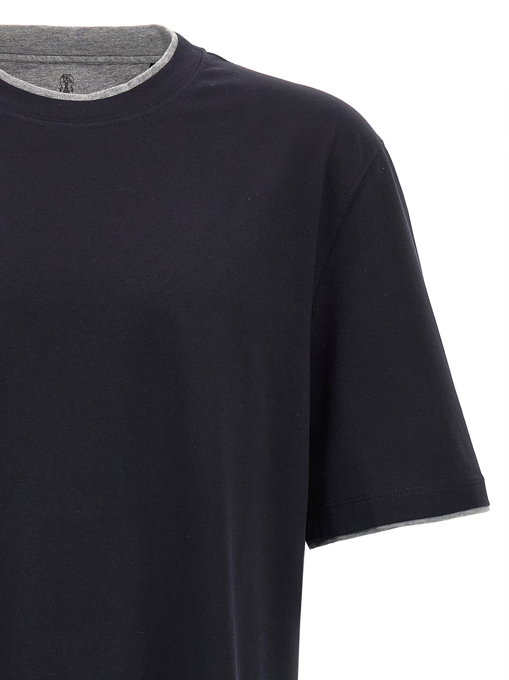 Brunello Cucinelli Blue Cotton T-Shirt