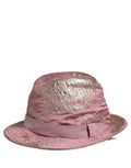 Dolce & Gabbana Roze Metallic Jacquard Patroon Bucket Capello Hoed