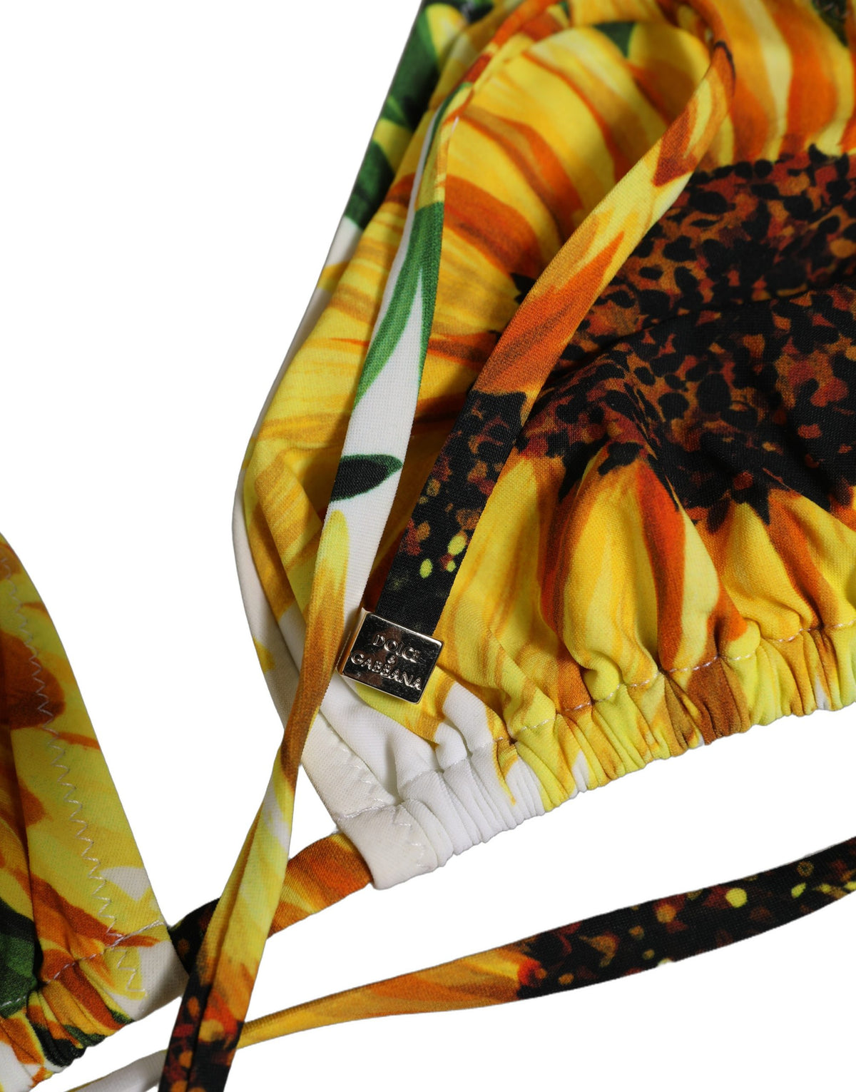 Dolce & Gabbana Mehrfarbiges Blumen-Neckholder-Bikinioberteil