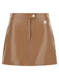 Courrèges Beige Cotton Long Skirt