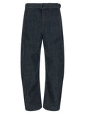 Lemaire Blue Cotton Tapered Jeans