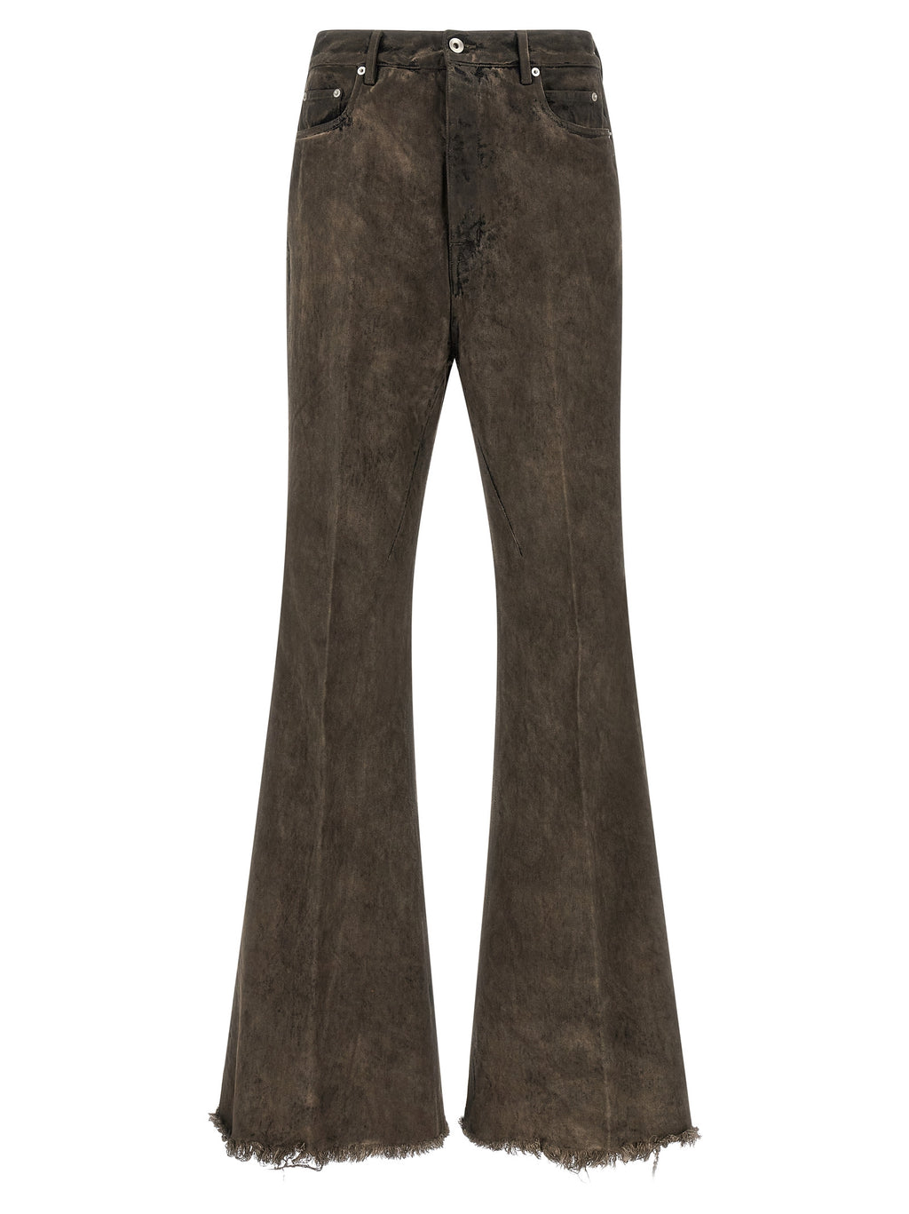 Rick Owens Gray Cotton Bootcut Jeans