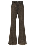 Rick Owens Gray Cotton Bootcut Jeans