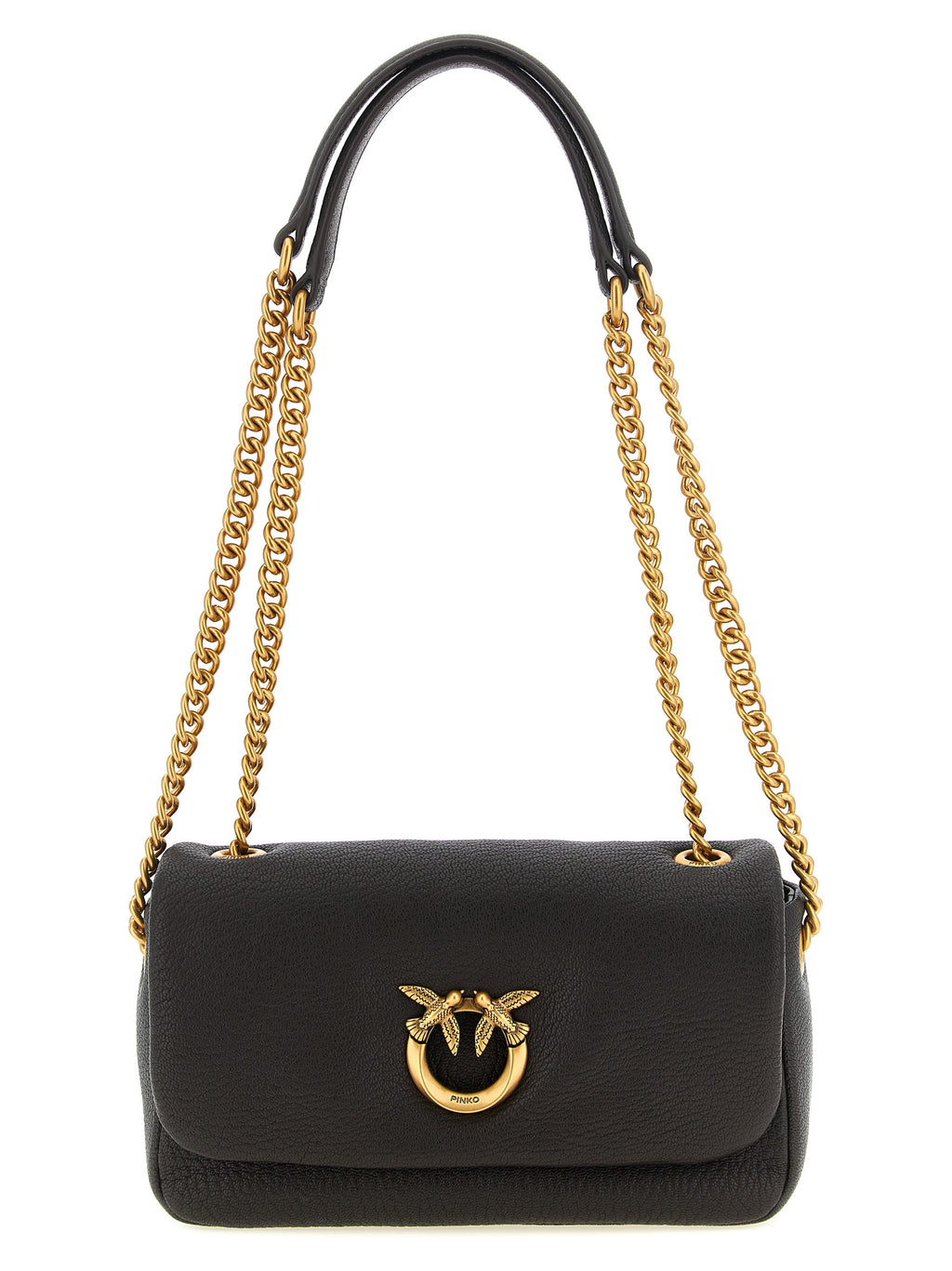 PINKO Bruine Lamsleren Crossbodytas
