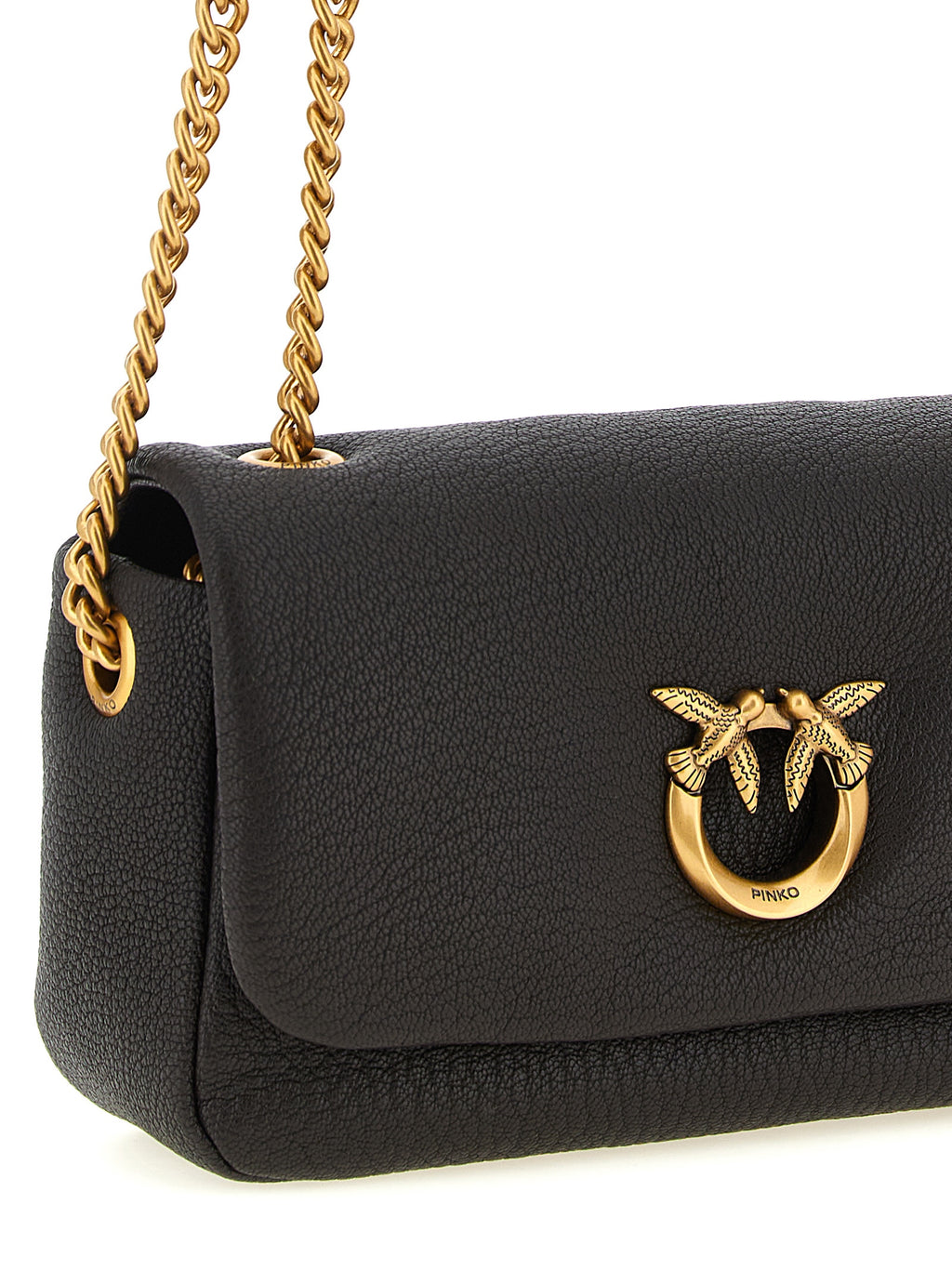 PINKO Bruine Lamsleren Crossbodytas